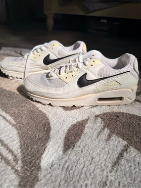 Nike Women’s Air Max 90 Sneakers - White, Black, Cream